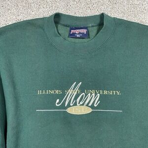 Vintage JanSport Illinois State University Mom Sweatshirt XL Green Made in USA